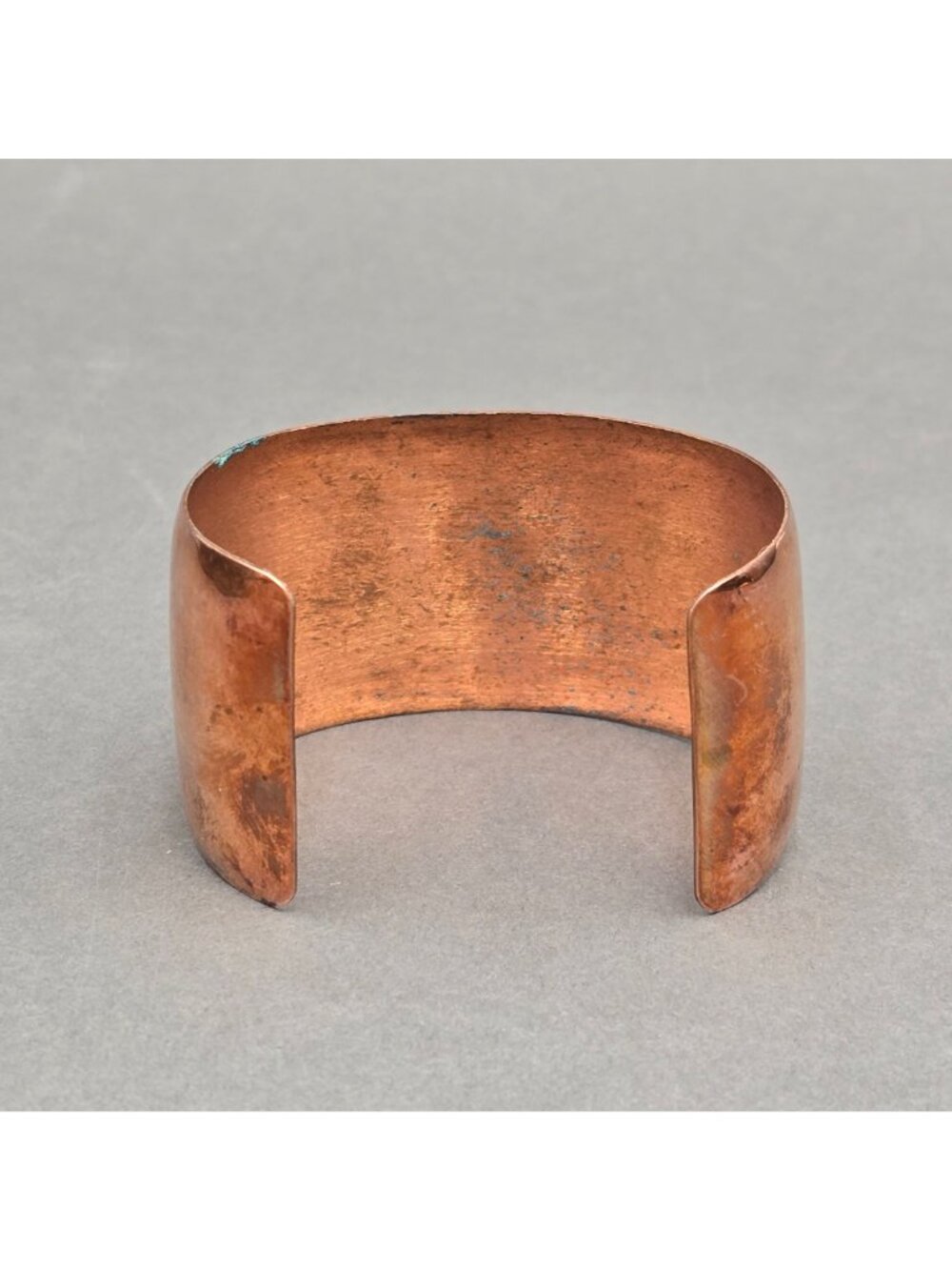 Vintage Mexico Cobre Copper Turquoise Inlay Cuff Bracelet 7" Mixed Metal - Picture 3 of 10